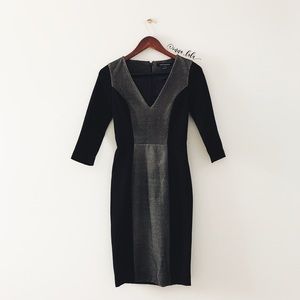 French Connection • Chevron Velvet Sheath Dress